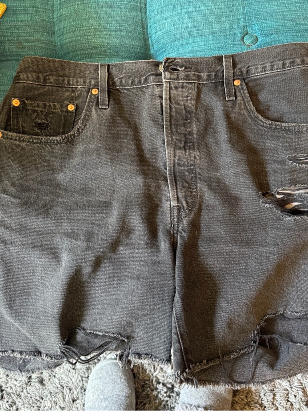 Black Distressed Women’s Denim Shorts